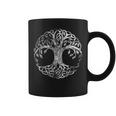 Yggdrasil Tree Of Life バイキング ノルウェー風 ルーン風 ホワイトシンボル コーヒーマグ
