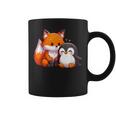 かわいいキツネとペンギンのデザイン コーヒーマグ