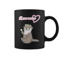 ゆるカワウソさん まるくん『おはなの かんむり』コツメカワウソ かわいい イラスト コーヒーマグ