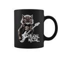 ギターを弾く猫 ヘヴィメタル ロックキャット おもしろギタリスト 長袖tシャツ コーヒーマグ