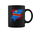 コンゴ民主共和国の国旗付きサッカーボール コーヒーマグ