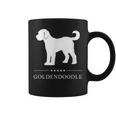 ゴールデンドゥードル 犬 ホワイト シルエット コーヒーマグ