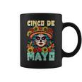 シンコ デ マヨ スケルトン ラ カトリーナ カラベラ フローラル メキシカン 長袖tシャツ コーヒーマグ
