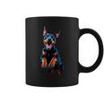 ドーベルマン 犬好きのジャンピングデザイン かわいい 面白い ドーベルマン コーヒーマグ