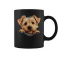 ノーフォークテリア 犬 ママ パパ 覗き見 子犬 コーヒーマグ