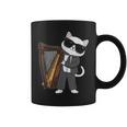 ハープを演奏する猫 音楽愛好家 音楽プレーヤー エキスパート ミュージシャン コーヒーマグ