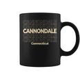 ビンテージキャノンデール、コネチカット州繰り返しテキスト 長袖tシャツ コーヒーマグ