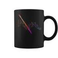 フルート用のフルート付きのカラフルな譜面。 コーヒーマグ