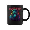 レトロなシンセウェーブパンクゴリラデザイン。 コーヒーマグ