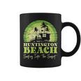 レトロなハンティントンビーチサンセットサーフシーン 長袖tシャツ コーヒーマグ