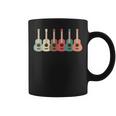 レトロな色のウクレレ ギター デザイン楽器 コーヒーマグ