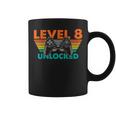 レベル 8 アンロック ゲーマー 誕生日 レトロ コントローラー コーヒーマグ