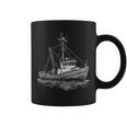 ヴィンテージ漁船 海 レトロ 船 漁師 イラスト コーヒーマグ