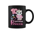 女の子、10歳の誕生日、ユニコーンキャット、ナンバー10 コーヒーマグ