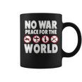 戦争禁止、平和、反戦、戦争禁止 長袖tシャツ コーヒーマグ