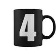 数字 四 数字 4 プレーン 白 数字 コーヒーマグ