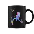 水彩フクロウsiitingツリーバードウォッチングアートバード コーヒーマグ