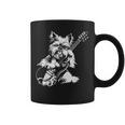 犬 ギタリスト ギター ティーカップ ヨーキー パパ ママ コーヒーマグ