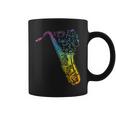 猫とサックスのサクソフォン楽器 コーヒーマグ