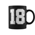 番号18シャツ、番号付き ヴィンテージ 18歳の誕生日 コーヒーマグ