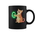 背中にポータル中指を持ついたずらな猫コスチューム。 コーヒーマグ