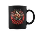 芸者 日本の鬼のお面 妖怪 侍 刀 カタナ 刀 コーヒーマグ