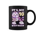 誕生日の女の子10歳、猫、ユニコーン、10歳の誕生日 コーヒーマグ