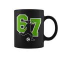 面白い67サッカー選手シックスセブンサッカースポーツチーム コーヒーマグ