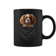 面白いtシャツ キャバリア 胸 ポケット イヌ わんこ メンズ 犬好き グッズ おもしろ 面白い 服 ネタ 長袖tシャツ コーヒーマグ