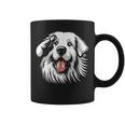 面白いグレート ピレニーズの顔の犬のグラフィック デザイン コーヒーマグ