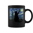 黒猫 星月夜 コーヒーマグ