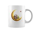 Astronaut Reading Book To Alien Moon Space Astronomy Graphic Print Coffee Mug
