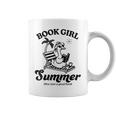 Book Girl Summer Reading Duck Retro Beach Vacation Bookworm Graphic Print Coffee Mug