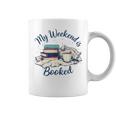 My Weekend Is Booked Cozy Book Lover's Graphic Print Coffee Mug