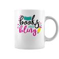 Books And Bling Graphic Print Coffee Mug Books And Bling Graphic Print Coffee Mug