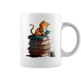 Cute Cat Lovers Book Lovers For Women And Men Graphic Print Coffee Mug Cute Cat Lovers Book Lovers For Women And Men Graphic Print Coffee Mug