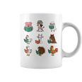 Cute Farm Animals Reading Books Teacher Library Reader Graphic Print Coffee Mug