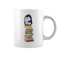 Cute Reading Penguin Women's Tops Book Lovers Graphic Print Coffee Mug