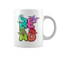 Dinosaur Read Book Lover Dino Reading Kids Premium Tri-Blend Graphic Print Coffee Mug
