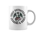 Easily Distracted By Dragons & Books Graphic Print Coffee Mug
