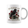 F-CAW-F I'm Reading Crow Book Lover Introvert Meme Graphic Print Coffee Mug F-CAW-F I'm Reading Crow Book Lover Introvert Meme Graphic Print Coffee Mug