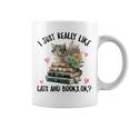 I Just Really Like Cats And Books Cat Watercolor Graphic Print Coffee Mug