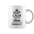 Keep Calm And Letana Handle It 面白い名前ギフト コーヒーマグ