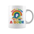 Take a Look It's In a Book Rainbow Reading Graphic Print Coffee Mug Take a Look It's In a Book Rainbow Reading Graphic Print Coffee Mug