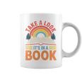 Take A Look It's In A Book Retro Reading Book Lover Premium Tri-Blend Graphic Print Coffee Mug