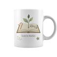 Lost In Stories Aesthetic Book And Growing Plant Tee Graphic Print Coffee Mug