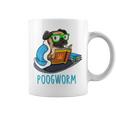 Nerdy Pug Reading Books Poogworm Pug Bookworm Graphic Print Coffee Mug