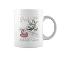 Poolside Reading Club Books Flamingo Swim Pool Inflatable Graphic Print Coffee Mug