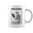 Read In Peace Skeleton Book Lover Bookworm Book Graphic Print Coffee Mug