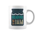 Reading Is My Jam Book Lover And Reading Teacher Graphic Print Coffee Mug
